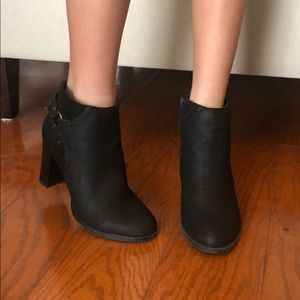 Black ankle booties